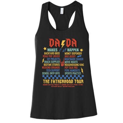 Dada Tours Funny Dad Daddy Fathers Day Women's Racerback Tank