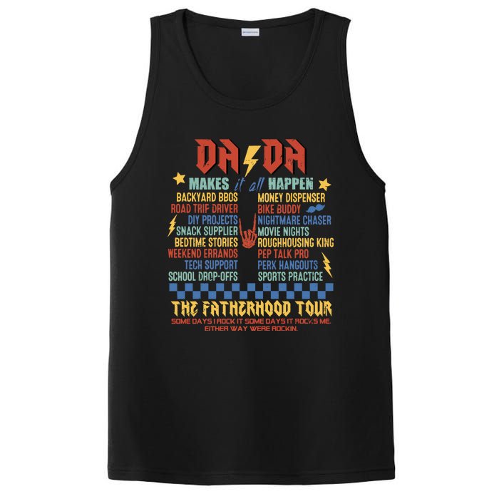 Dada Tours Funny Dad Daddy Fathers Day PosiCharge Competitor Tank