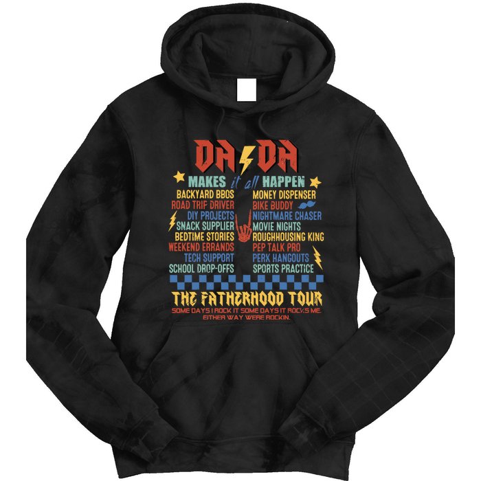 Dada Tours Funny Dad Daddy Fathers Day Tie Dye Hoodie