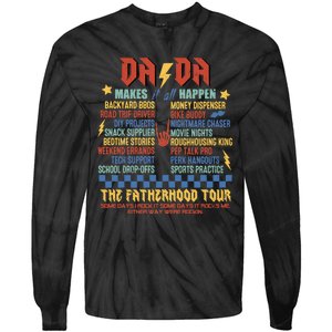 Dada Tours Funny Dad Daddy Fathers Day Tie-Dye Long Sleeve Shirt