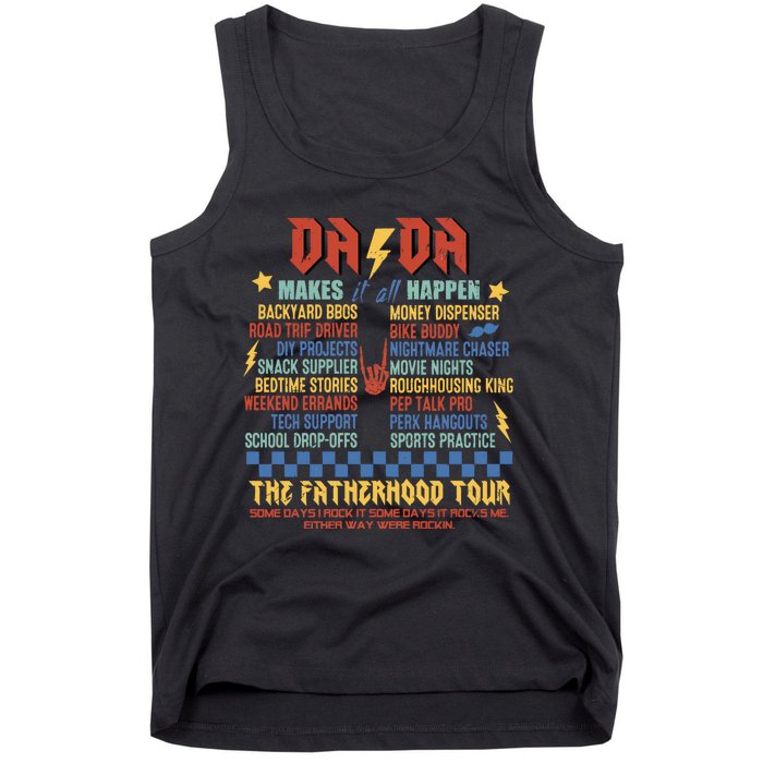 Dada Tours Funny Dad Daddy Fathers Day Tank Top