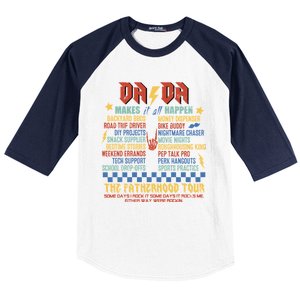 Dada Tours Funny Dad Daddy Fathers Day Baseball Sleeve Shirt