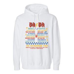 Dada Tours Funny Dad Daddy Fathers Day Garment-Dyed Fleece Hoodie