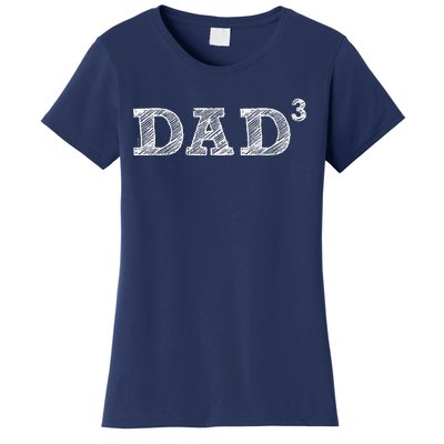 Dad3 Three  Fathers Day Father Of Three Women's T-Shirt