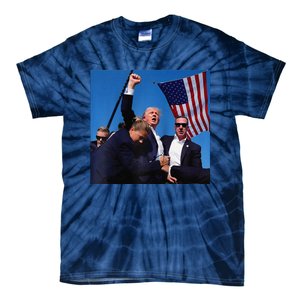 Donald Trump Fight Fist 2024 Raglan Baseball Tie-Dye T-Shirt