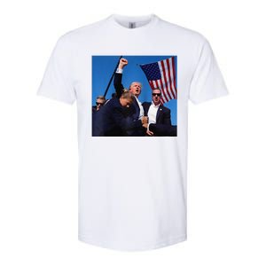 Donald Trump Fight Fist 2024 Raglan Baseball Softstyle CVC T-Shirt