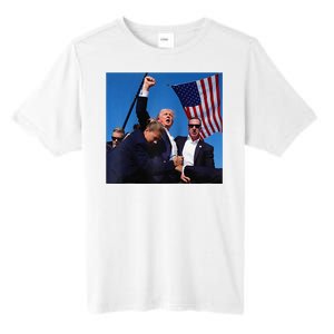 Donald Trump Fight Fist 2024 Raglan Baseball Tall Fusion ChromaSoft Performance T-Shirt