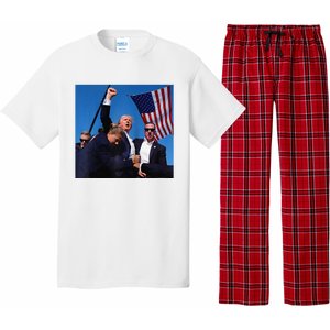 Donald Trump Fight Fist 2024 Raglan Baseball Pajama Set