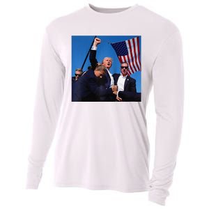 Donald Trump Fight Fist 2024 Raglan Baseball Cooling Performance Long Sleeve Crew