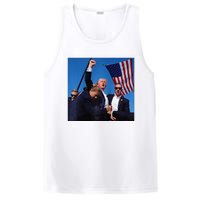 Donald Trump Fight Fist 2024 Raglan Baseball PosiCharge Competitor Tank