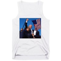 Donald Trump Fight Fist 2024 Raglan Baseball Tank Top