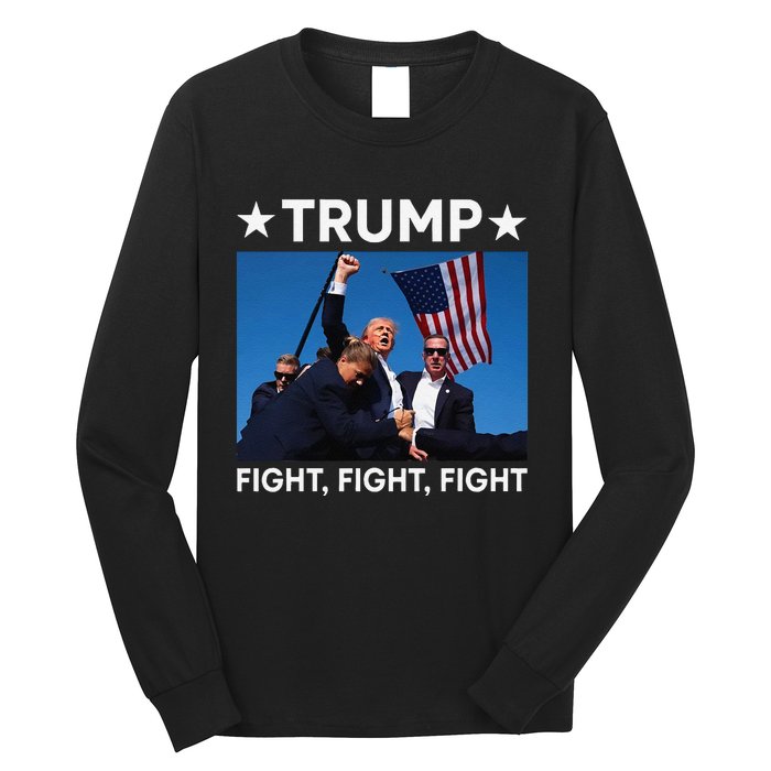 Donald Trump Fight Fist 2024 Long Sleeve Shirt