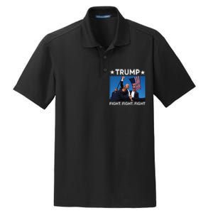 Donald Trump Fight Fist 2024 Dry Zone Grid Polo