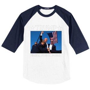 Donald Trump Fight Fist 2024 Baseball Sleeve Shirt