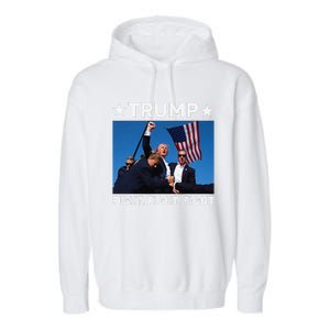 Donald Trump Fight Fist 2024 Garment-Dyed Fleece Hoodie