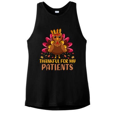 Doctor Thankful For My Patients Nurse Thanksgiving Meaningful Gift Ladies PosiCharge Tri-Blend Wicking Tank