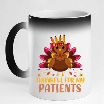 Doctor Thankful For My Patients Nurse Thanksgiving Meaningful Gift 11oz Black Color Changing Mug