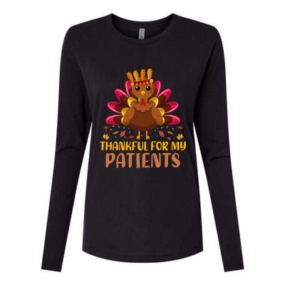 Doctor Thankful For My Patients Nurse Thanksgiving Meaningful Gift Womens Cotton Relaxed Long Sleeve T-Shirt