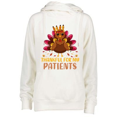 Doctor Thankful For My Patients Nurse Thanksgiving Meaningful Gift Womens Funnel Neck Pullover Hood