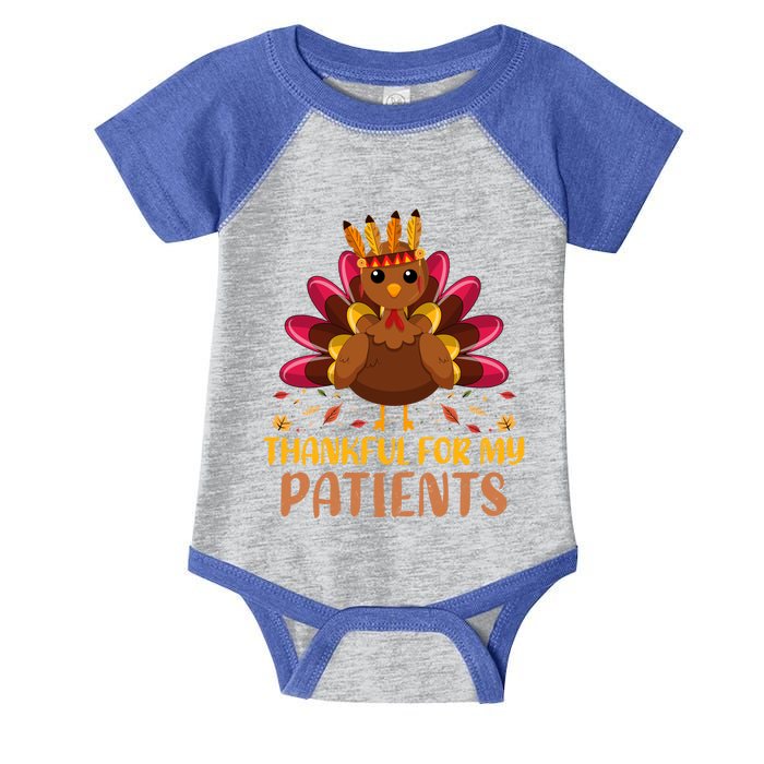 Doctor Thankful For My Patients Nurse Thanksgiving Meaningful Gift Infant Baby Jersey Bodysuit