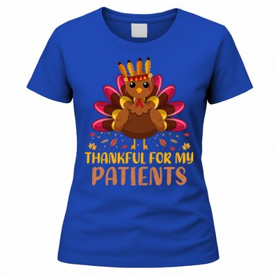 Doctor Thankful For My Patients Nurse Thanksgiving Meaningful Gift Women's T-Shirt