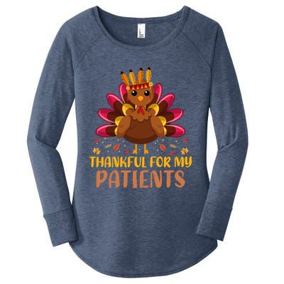 Doctor Thankful For My Patients Nurse Thanksgiving Meaningful Gift Women's Perfect Tri Tunic Long Sleeve Shirt