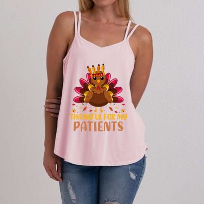 Doctor Thankful For My Patients Nurse Thanksgiving Meaningful Gift Women's Strappy Tank