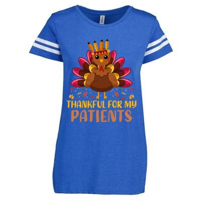 Doctor Thankful For My Patients Nurse Thanksgiving Meaningful Gift Enza Ladies Jersey Football T-Shirt