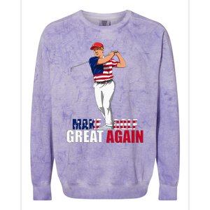 Donald Trump Funny Golf Gift Colorblast Crewneck Sweatshirt