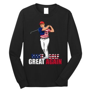 Donald Trump Funny Golf Gift Long Sleeve Shirt