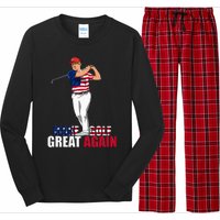 Donald Trump Funny Golf Gift Long Sleeve Pajama Set