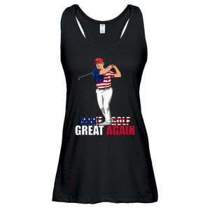 Donald Trump Funny Golf Gift Ladies Essential Flowy Tank