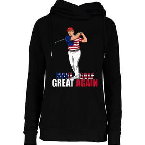 Donald Trump Funny Golf Gift Womens Funnel Neck Pullover Hood