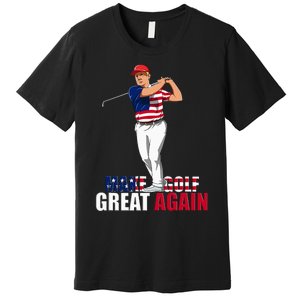 Donald Trump Funny Golf Gift Premium T-Shirt