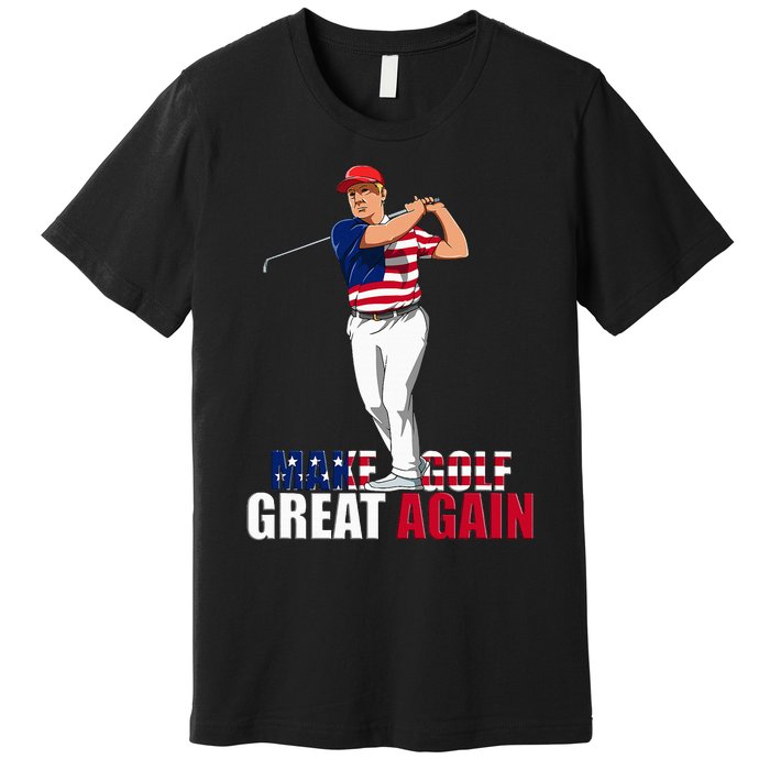 Donald Trump Funny Golf Gift Premium T-Shirt