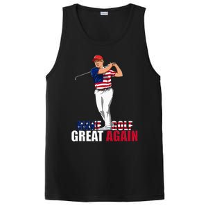 Donald Trump Funny Golf Gift PosiCharge Competitor Tank