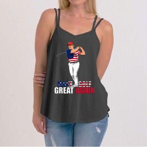 Donald Trump Funny Golf Gift Women's Strappy Tank