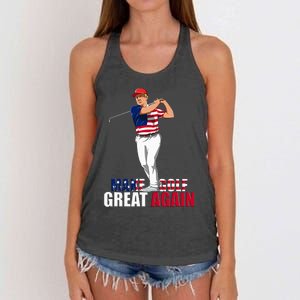 Donald Trump Funny Golf Gift Women's Knotted Racerback Tank