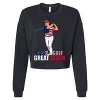 Donald Trump Funny Golf Gift Cropped Pullover Crew