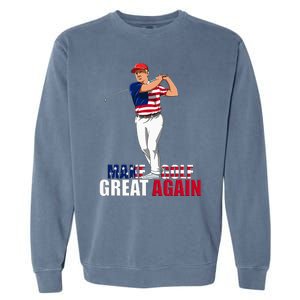 Donald Trump Funny Golf Gift Garment-Dyed Sweatshirt