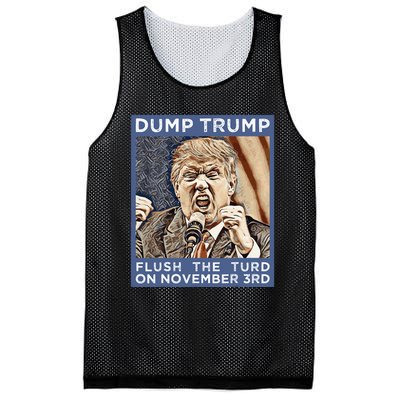 Dump Trump Flush The Turd Antitrump Antimaga Mesh Reversible Basketball Jersey Tank