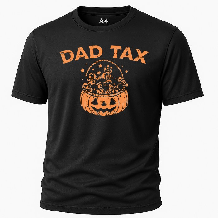 Dad Tax Funny Pumpkin Candy Halloween Father Gift Cooling Performance Crew T-Shirt