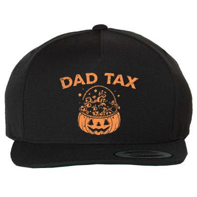 Dad Tax Funny Pumpkin Candy Halloween Father Gift Wool Snapback Cap