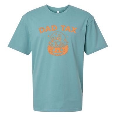 Dad Tax Funny Pumpkin Candy Halloween Father Gift Sueded Cloud Jersey T-Shirt