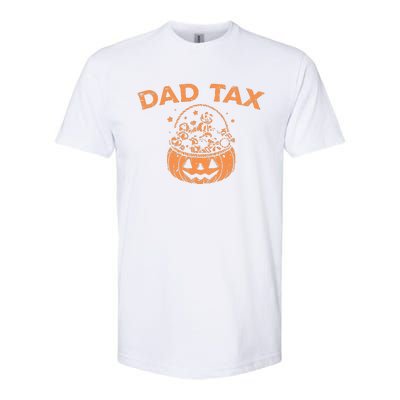 Dad Tax Funny Pumpkin Candy Halloween Father Gift Softstyle CVC T-Shirt