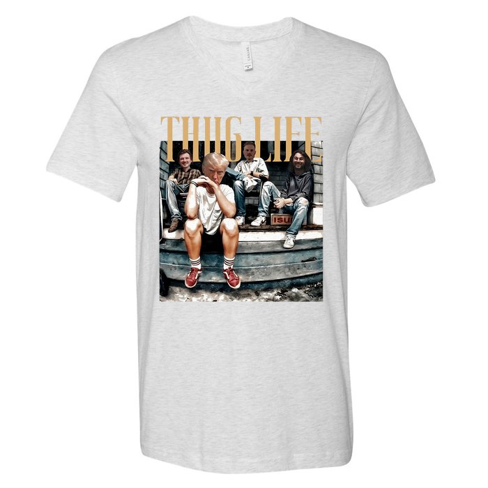 Donald Trump Friends Thug Life V-Neck T-Shirt