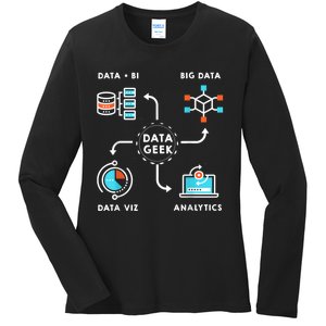 Data Tee For Data Scientists, Analysts And Engineers Ladies Long Sleeve Shirt