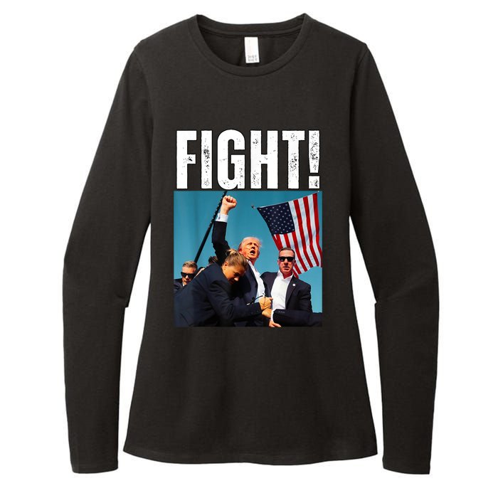 Donald Trump Fight Fist 2024 Womens CVC Long Sleeve Shirt