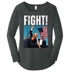 Donald Trump Fight Fist 2024 Women's Perfect Tri Tunic Long Sleeve Shirt