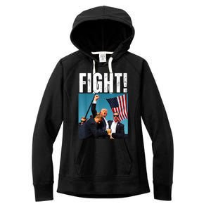 Donald Trump Fight Fist 2024 Women's Fleece Hoodie